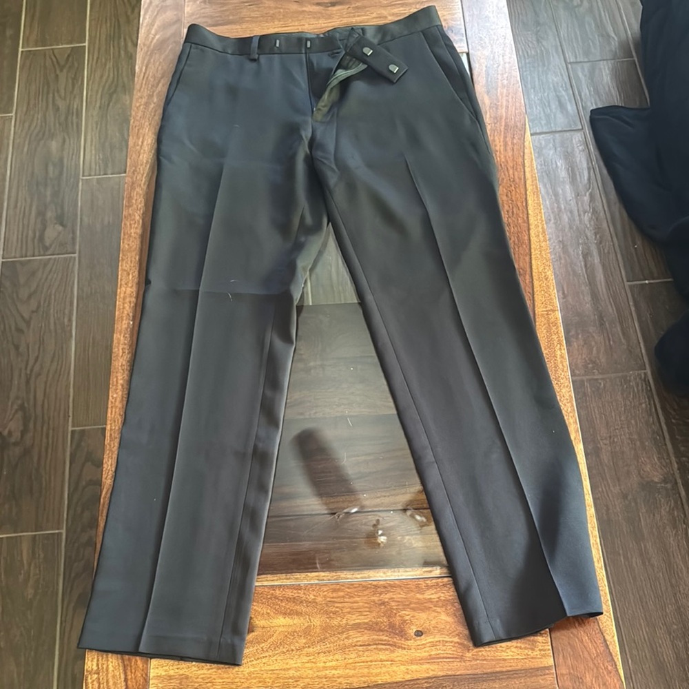 Kenneth Cole Reaction Black Dress Pants Slim Fit Tapered